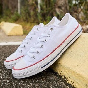 CONVERSE ALL STAR LOW TOP LACE UP SNEAKERS SHOES WHITE 7